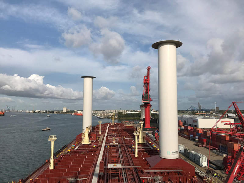 Maersk Tankers installs two rotor sails on vessel to cut fuel costs