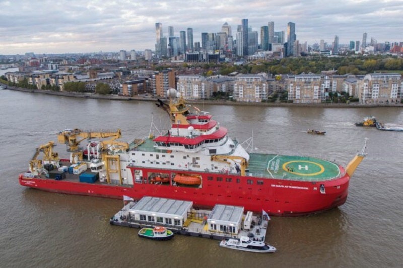UK’s new polar research ship docks in London after sea trials