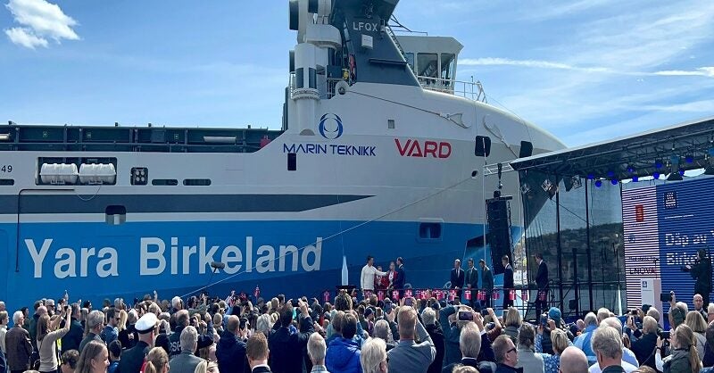 Yara christens electric and autonomous boxship - Vimarsana News
