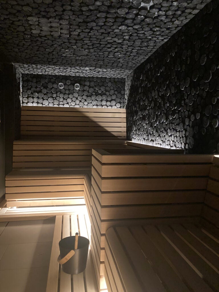 photo of the charcoal sauna in the Mandara Spa