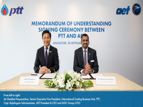 PTT and AET sign MoU for two new zero-emission Aframax vessels