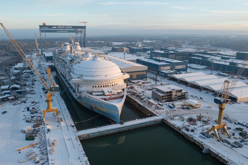 the icon of the seas at Meyer Turku shipyard