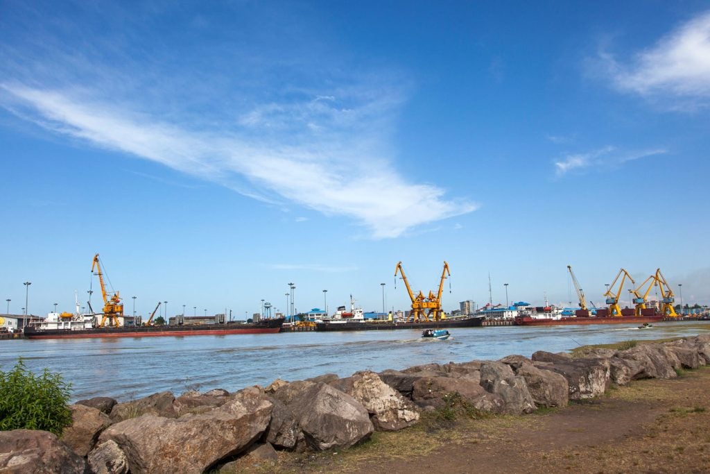 Photo of Anzali Port in Iran, located on the Caspian Sea