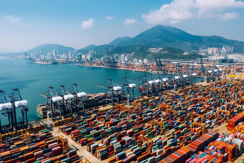 Aerial view of Shenzen Port