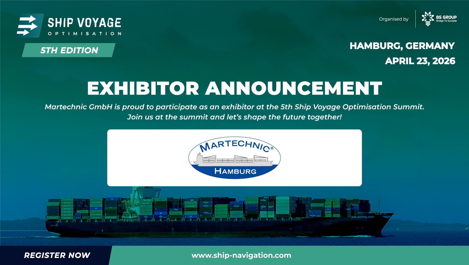 Martechnic to Exhibit at the 5th Ship Voyage Optimisation Summit in Hamburg-feature-image