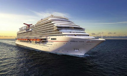 The Carnival Vista cruise ship - featuring 15 passenger decks and innovative entertainment facilities