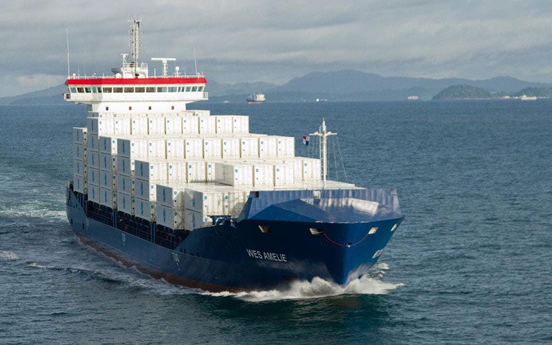 Wes Amelie, initially launched in 2011, is a container feeder vessel operating in North and Baltic Seas.